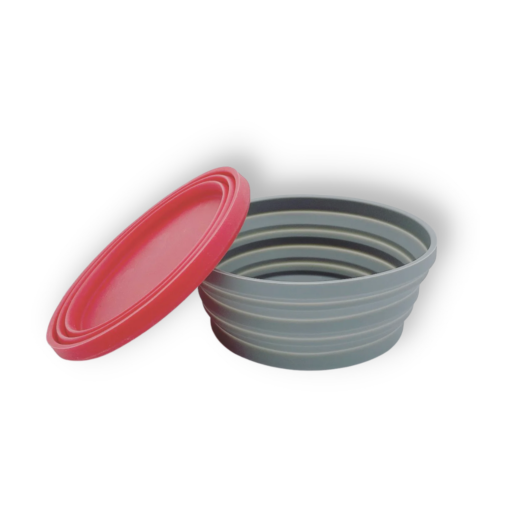 Silicone Collapsible Bowl 11 oz (Red or Grey)